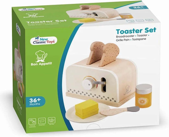 New Classic Toys Hölzernes Toaster für Kinder ab 3 Jahren