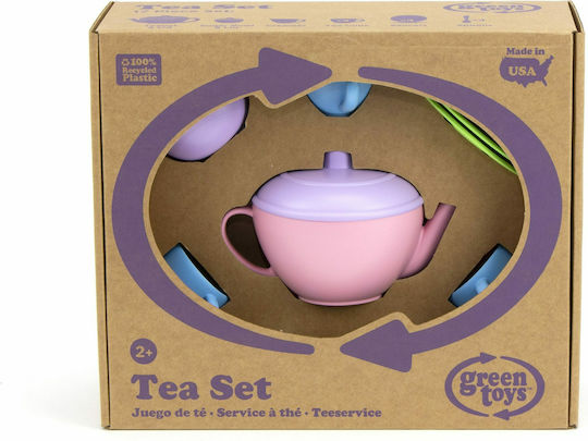 Green Toys Tea Set Toys for Ages 2 and Up 17 Pieces