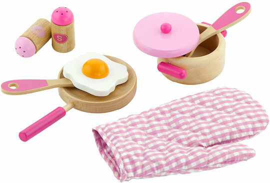 Viga Toys Cooking Tool Set - Pink από Ξύλο για 3+ Ετών 9τμχ