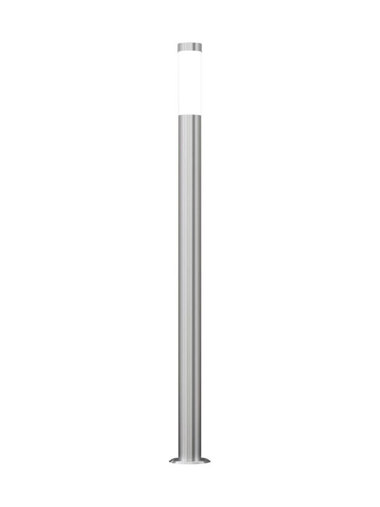 vidaXL Outdoor Floor Lamp Small Post 60W IP44 for E27 Socket Silver