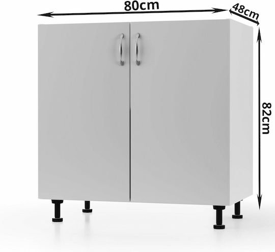 Cabinet pentru chiuvetă Modest 80x48x82cm Γκρι