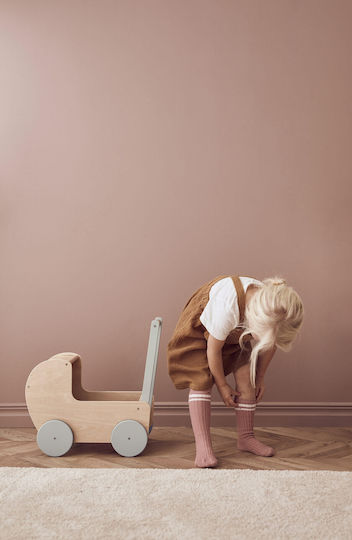 Kids Concept Cărucior Pentru Păpuși Din Lemn Pentru 3+ Ani 50.5 Cm