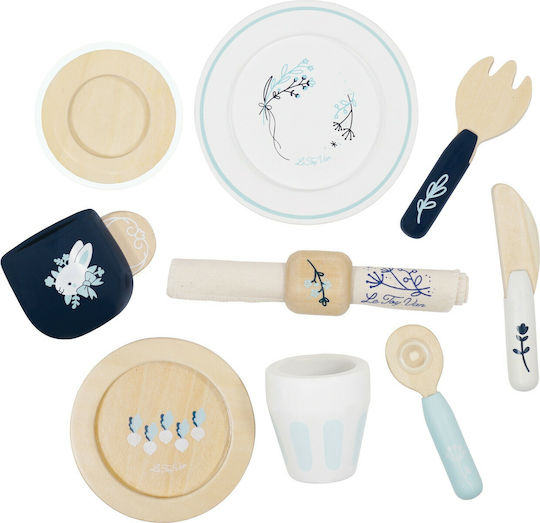 Le Toy Van Besteck Essgeschirr Set aus Holz für 3+ Jahre 23 cm 10 Stück