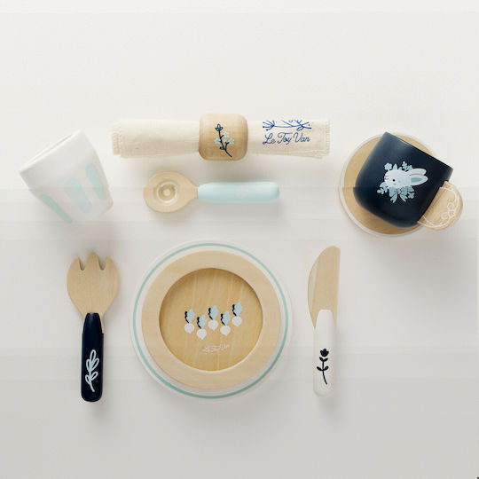 Le Toy Van Besteck Essgeschirr Set aus Holz für 3+ Jahre 23 cm 10 Stück
