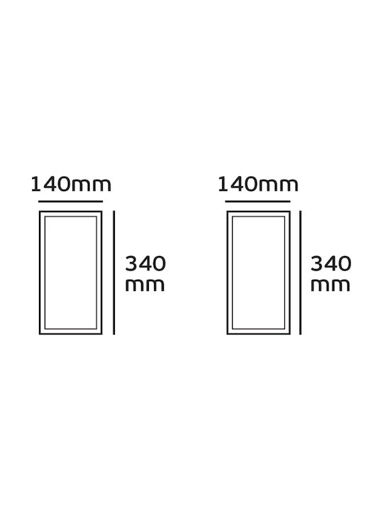 VK Lighting LED Lantern 7W 34x34x14cm VK Lighting LED Lantern 7W 34x34x14cm