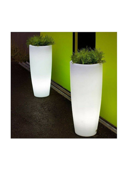 Nowodvorski Flowerpot M Γλάστρα Πλαστική Λευκή 35x35x70εκ.