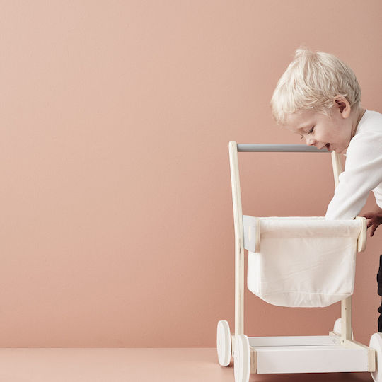 Kids Concept Cărucior Din Lemn Pentru Cumpărături Din Lemn Pentru 3+ Ani