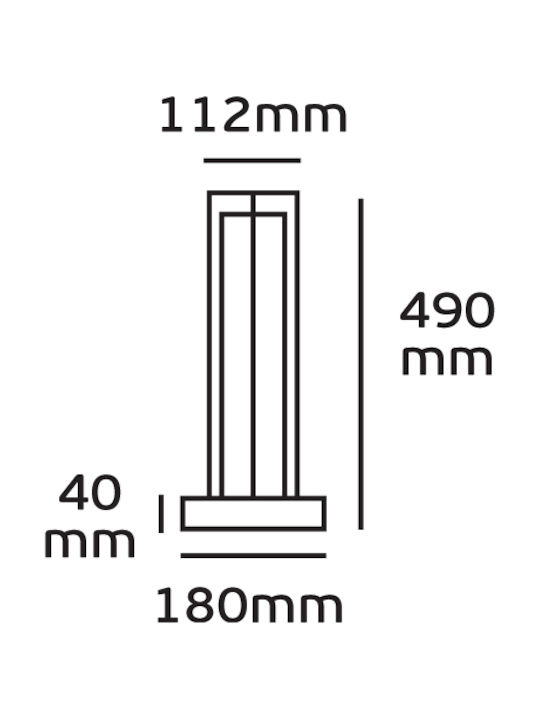 VK Lighting Outdoor Floor Lamp for Exterior Space 6.5W with Warm White Light IP65 Beige