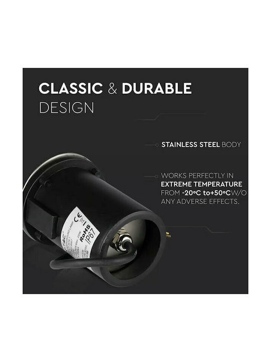 V-TAC V-TAC Outdoor Floor Lamp 20W IP67 for GU5.3 Light Bulb Base Silver