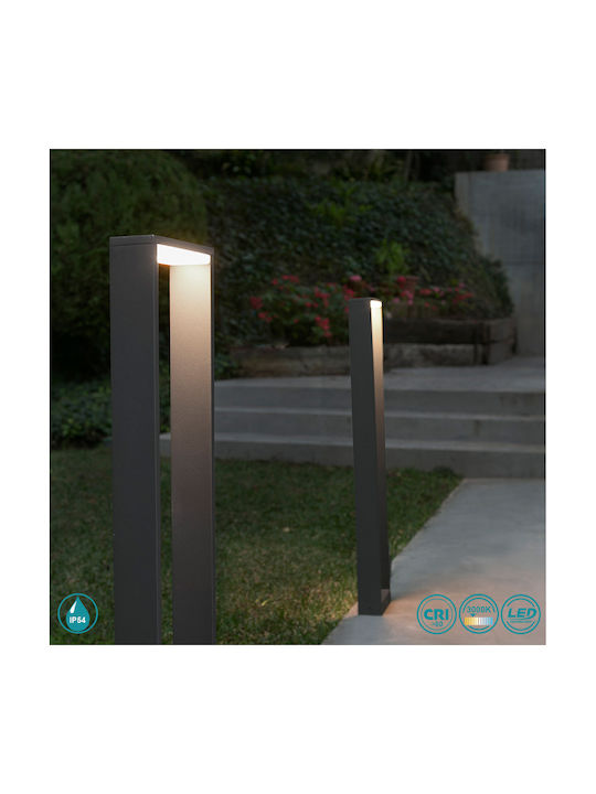 Faro Barcelona Alp Small Post Outdoor Floor Lamp 7W with Warm White Light IP54 Black