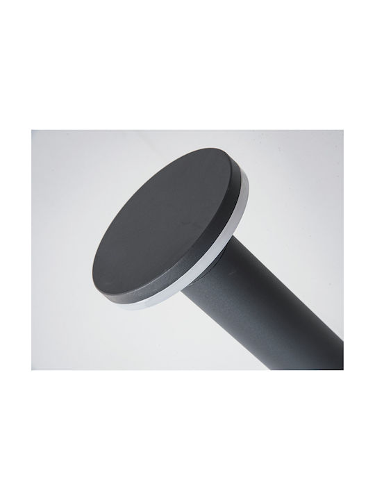 Zambelis Lights Outdoor Floor Lamp Small Post LED 12W with Warm White Light IP65 Gray