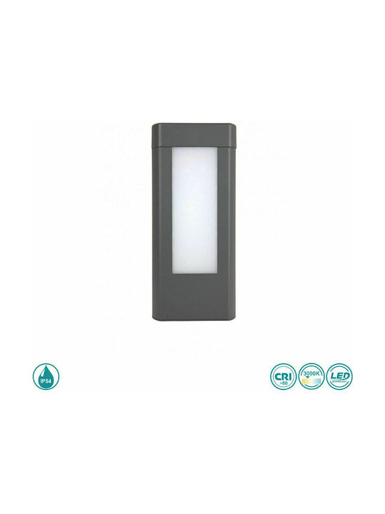 Sun Light Outdoor Floor Lamp Small Post LED Outdoor 10W with Warm White Light IP54 Black