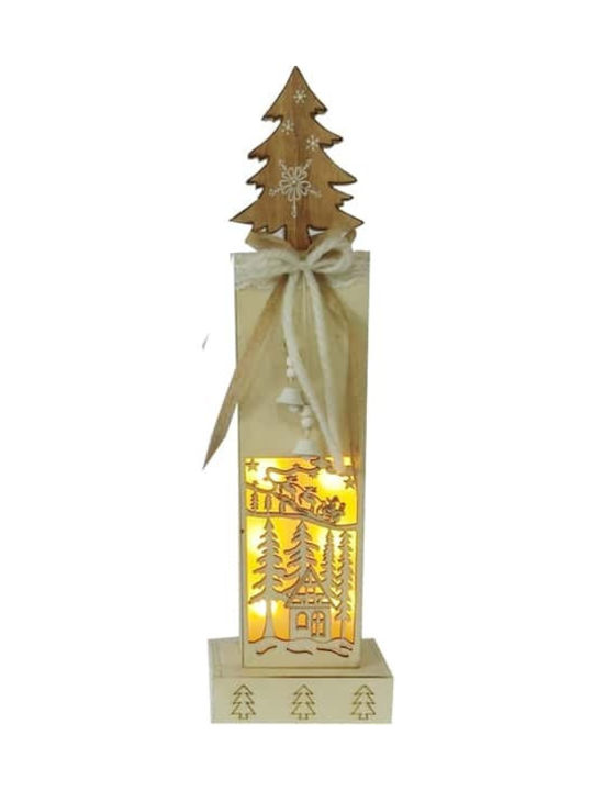 JK Home Decoration Christmas Decorative Illuminated Wood Tree 14.5cm Brown