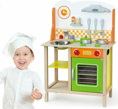 Viga Toys Bucătărie pentru Copii Fantastic Kitchen Παιδική Κουζίνα din Lemn pentru 3+ Ani 81 cm cm. 50957