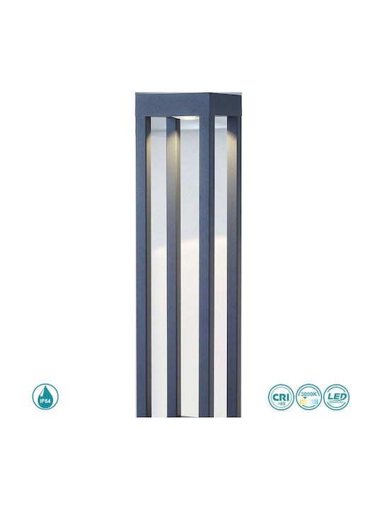 Faro Barcelona Agra Outdoor Floor Lamp Small Post 9W with Warm White Light IP55 Black