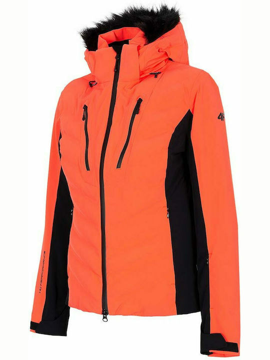 4F Women's Ski & Snowboard Jacket Orange H4Z20-KUDN012-62N