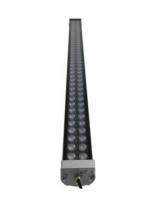 GloboStar Genius Außenstehlampe LED Wall Washer 72W mit Kaltweißem Licht IP66 Silber