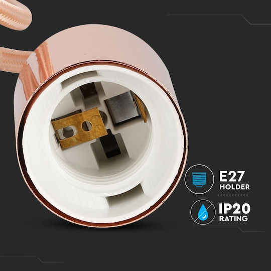 V-TAC Висящо Осветително Тяло Розово злато с Цокъл E27 36см.