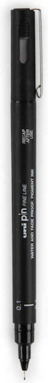 Uni-Ball Pin Line Μαρκαδόρος Σχεδίου Μαύρος 0.1mm