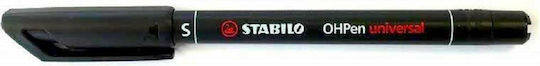 Stabilo OHPen Universal S Μαρκαδόρος Διαφανειών Black 0.4mm