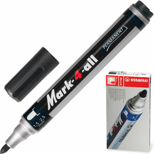 Stabilo 651 Mark 4 All Ανεξίτηλος Μαρκαδόρος Μαύρος 2.5mm