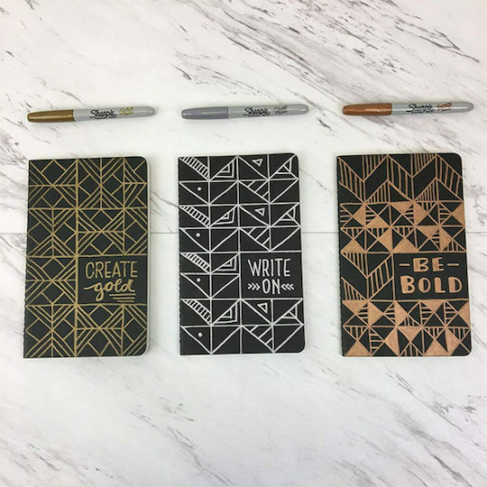 Sharpie Metallic Ανεξίτηλοι Μαρκαδόροι Gold/Silver/Bronze 1mm Σετ 3 χρώματα