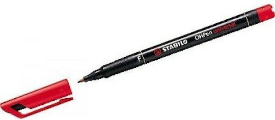 Stabilo ΟΗPen Universal F Transparency Marker 0.7mm Red