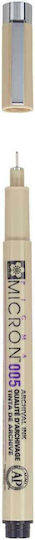 Sakura Pigma Micron 08 Μαρκαδόροι Σχεδίου Μαύροι 0.5mm Σετ 12τμχ