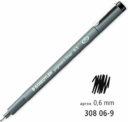 Staedtler Pigment Liner 308 Design Marker 0.6mm Black