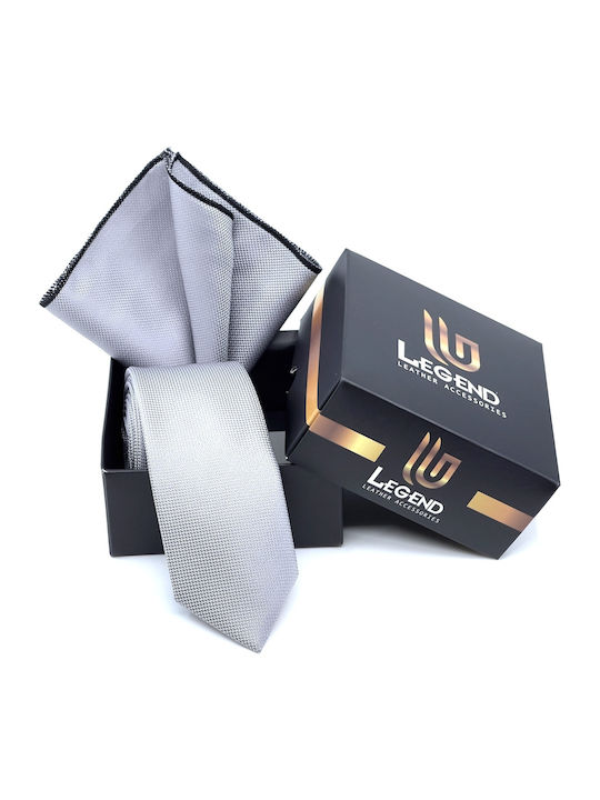 Legend Accessories Подредба Мъжка Вратовръзка Синтетична Монохромна в Сив Цвят