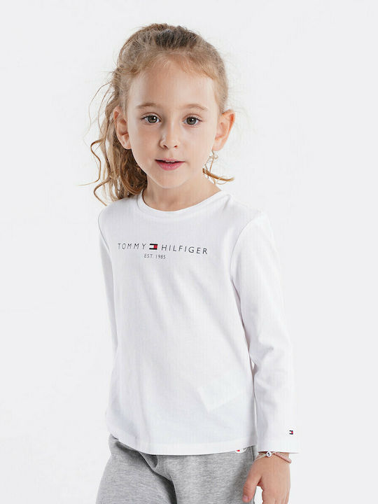 Kids' Shirt Long Sleeve White ESSENTIAL
