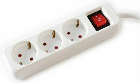 Value Power Strip 3 Positions with Switch and Cable 1.5m