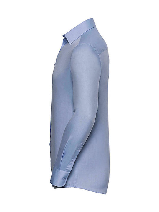 Long Sleeve Shirt in Regular Fit Light Blue / Light Blue