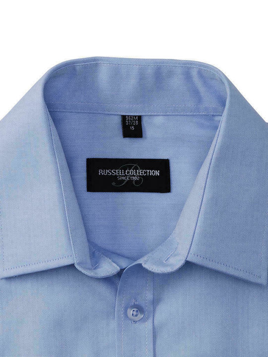 Long Sleeve Shirt in Regular Fit Light Blue / Light Blue
