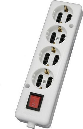 CHaralampidis Power Strip 4 Positions with Switch and Cable 5m