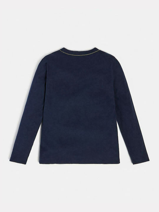 Kids Long-Sleeved Navy Blue Blouse