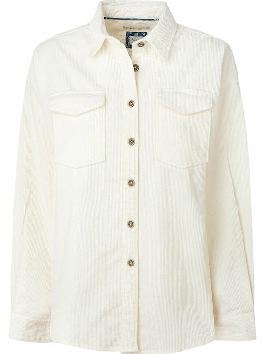 Fatima Damen Weiß Overshirt