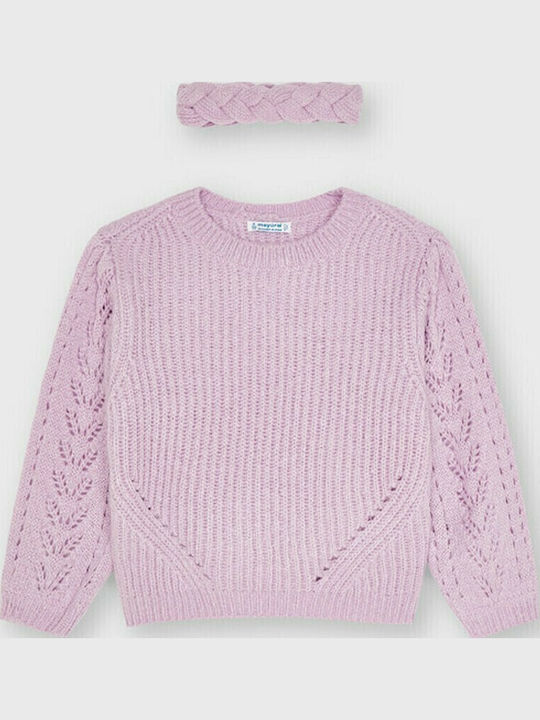 Kinderpullover Langarm Flieder