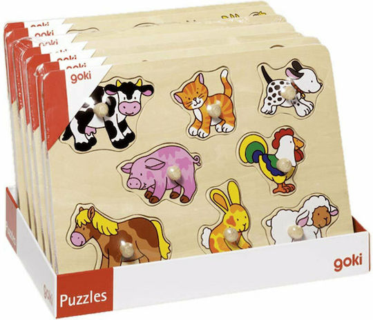 Puzzle Pentru Copii Din Lemn Pegged Pentru 1+ Ani 7 Piese (Diverse Modele) 1 Buc Goki
