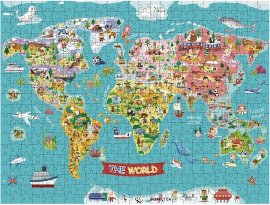 Παιδικό Puzzle Παγκόσμιος Χάρτης για 8+ Ετών 200pcs Ravensburger