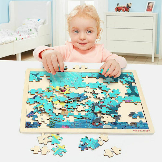 Ξύλινο Παιδικό Puzzle Underwater World για 4+ Ετών 100pcs Top Bright