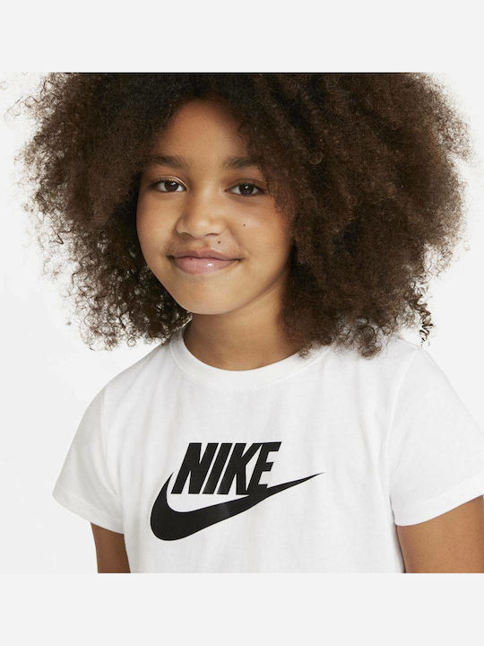 Kids' Crop Top Short Sleeve White Futura
