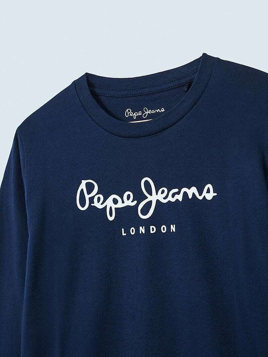 Kids' Shirt Long Sleeve Navy Blue New Herman