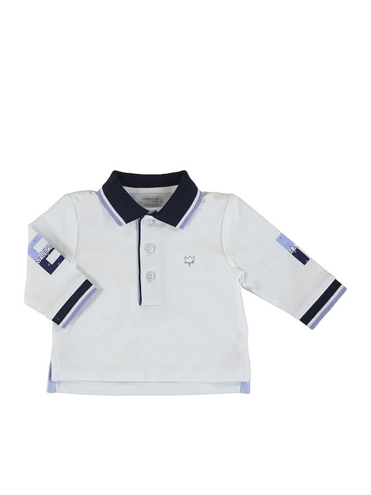 Mayoral Kids Polo Long Sleeve White