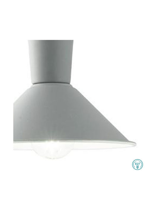 Ondaluce Elio Classic Wall Lamp with Socket E27 Gray Width 21cm