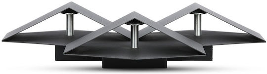 V-TAC Modern Leuchte Wand mit Integrierter LED und Warmweißes Licht Schwarz 44x33.5x7.5cm