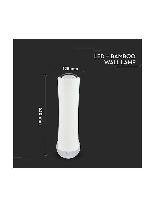 V-TAC VT-7025 Modern Lamp Wall with Integrated LED and Warm White Light 12.5x42cm