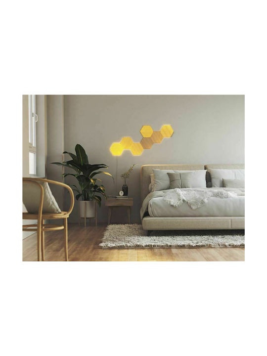 Nanoleaf Smart Διακοσμητικό Φωτιστικό LED Ρυθμιζόμενο Λευκό Hexagon 7τμχ