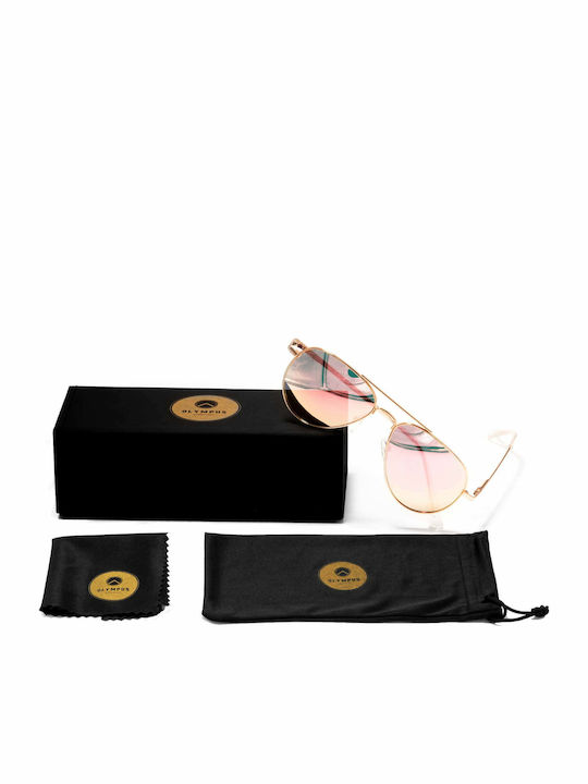 Olympus Sunglasses Elpida Aviator Детски Слънчеви Очила Златисто Розово