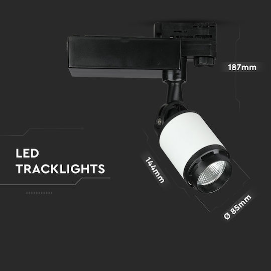 V-TAC Single LED Cool White Spot in Black Color
